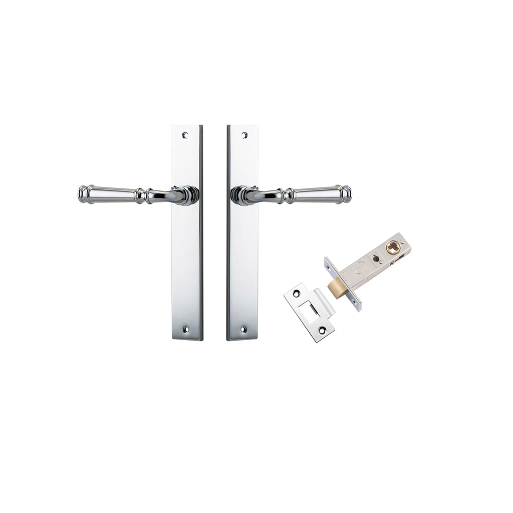Verona Lever - Rectangular Backplate Polished Chrome / Passage / Passage Kit