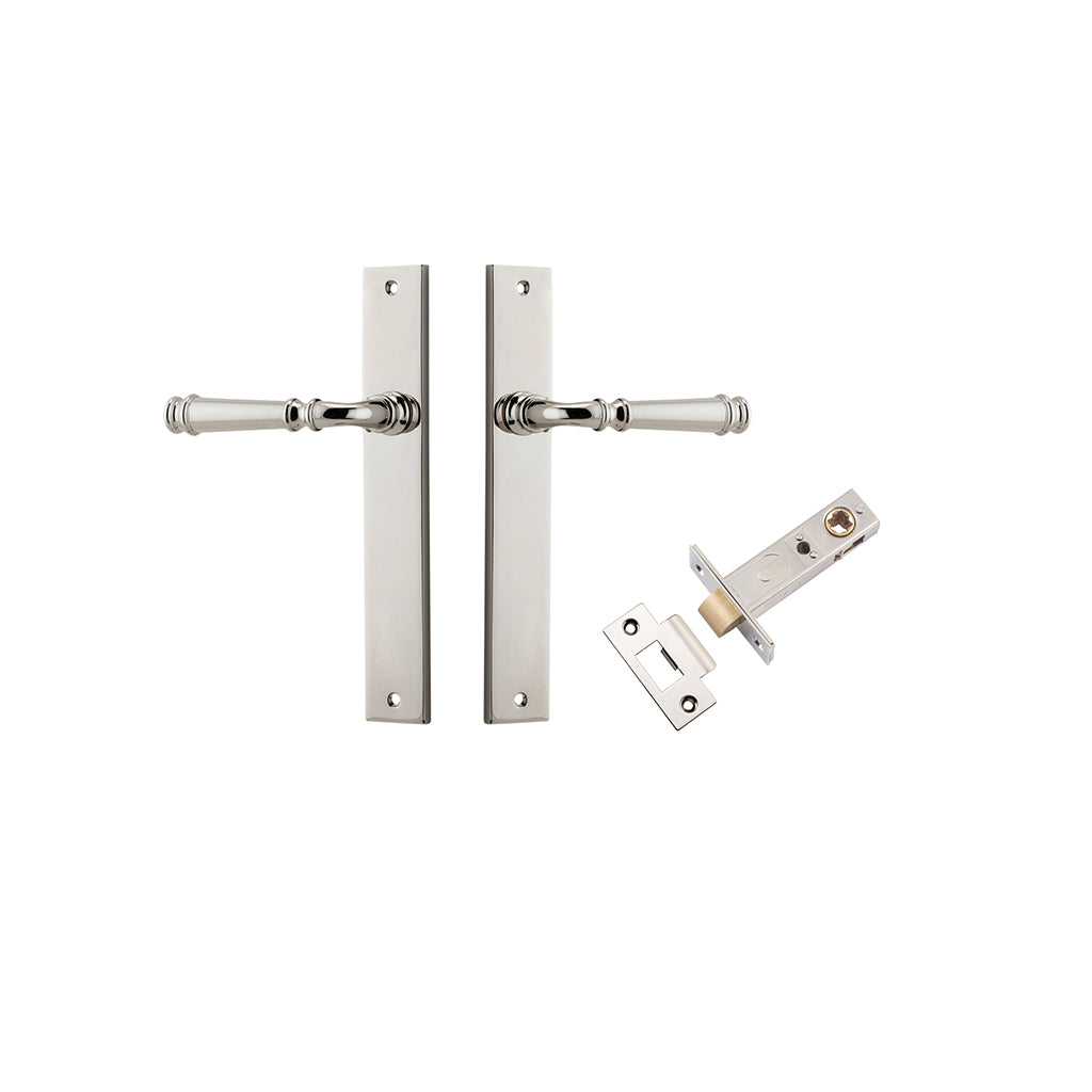 Verona Lever - Rectangular Backplate Polished Nickel / Passage / Passage Kit
