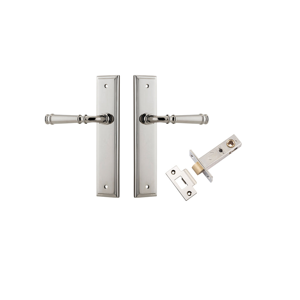 Verona Lever - Stepped Backplate Polished Nickel / Passage / Passage Kit