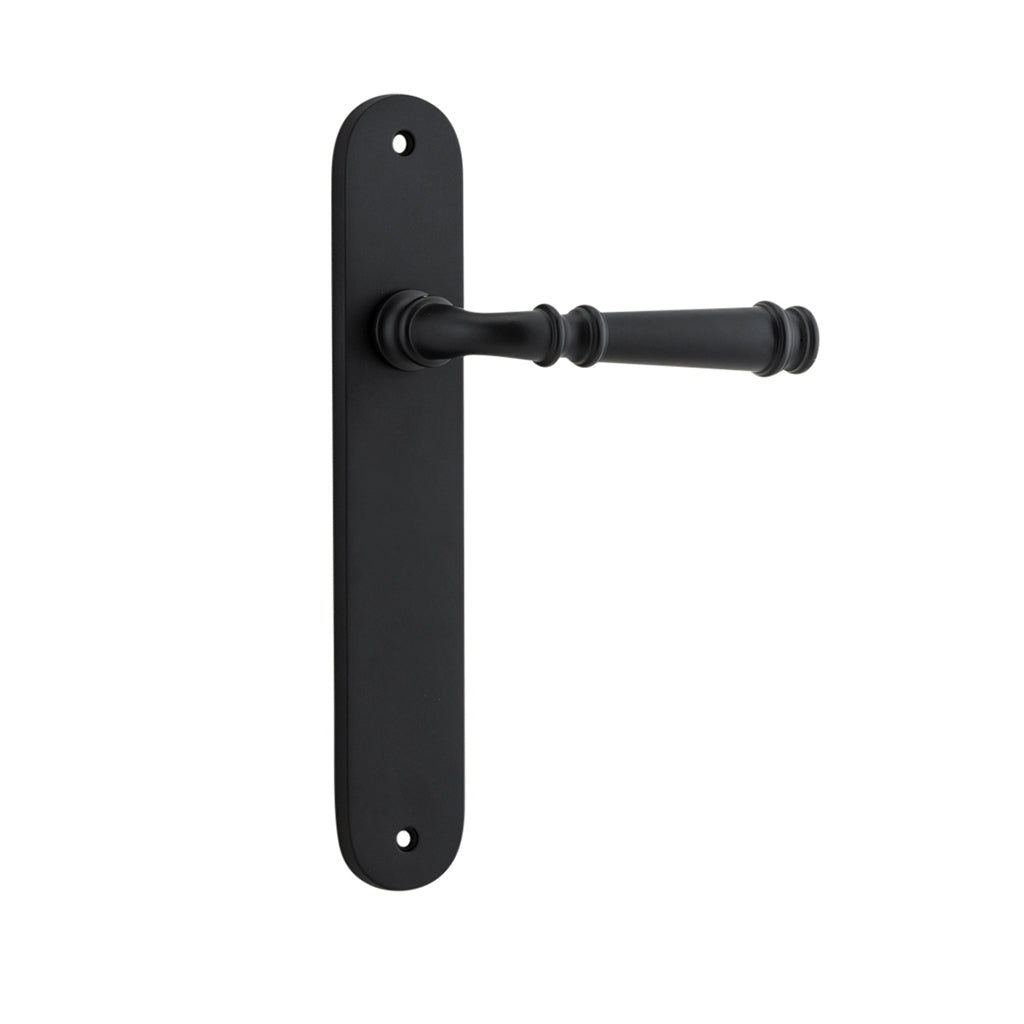 Verona Lever - Oval Backplate Matt Black / Passage / Lever Set Only