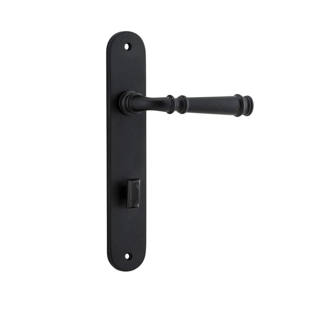 Verona Lever - Oval Backplate Matt Black / Privacy / Lever Set Only
