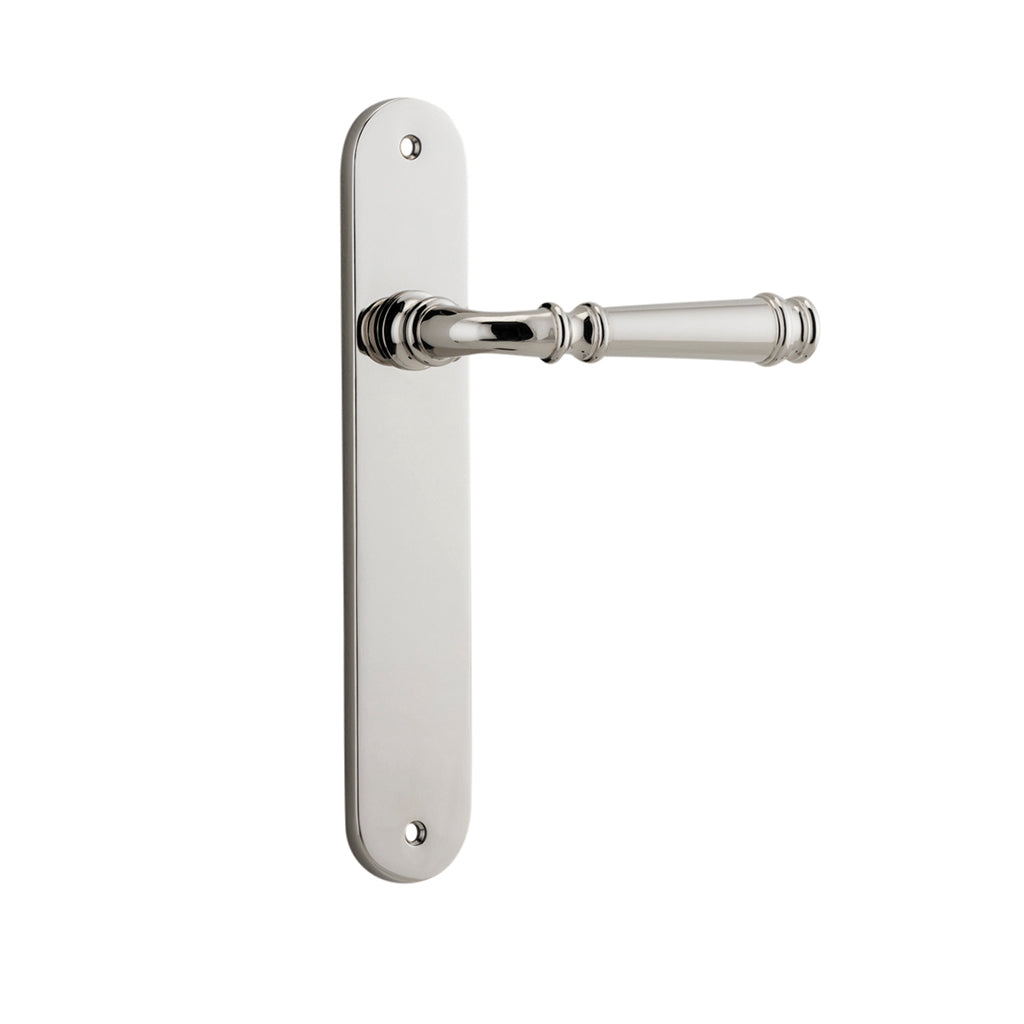Verona Lever - Oval Backplate Polished Nickel / Passage / Lever Set Only