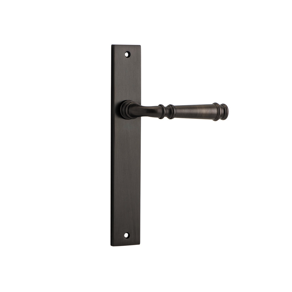 Verona Lever - Rectangular Backplate Signature Brass / Passage / Lever Set Only
