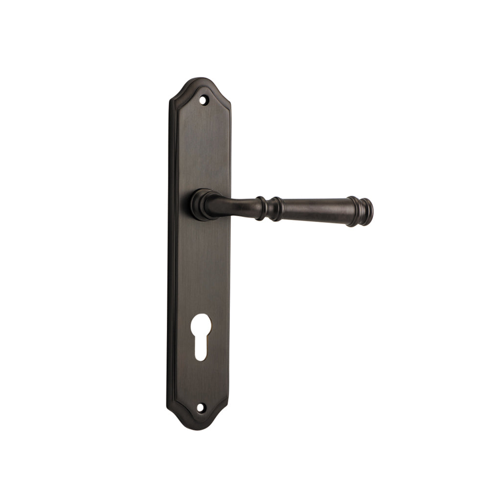 Verona Lever - Shouldered Backplate Signature Brass / Entrance / Lever Set Only