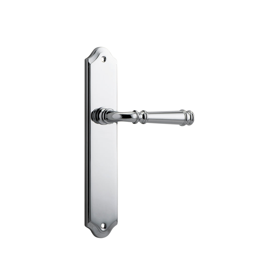 Verona Lever - Shouldered Backplate Polished Chrome / Passage / Lever Set Only