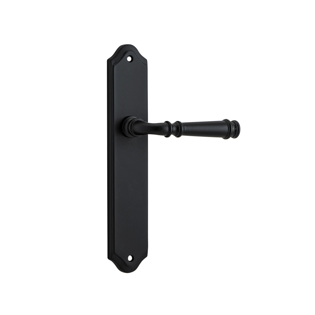 Verona Lever - Shouldered Backplate Matt Black / Passage / Lever Set Only