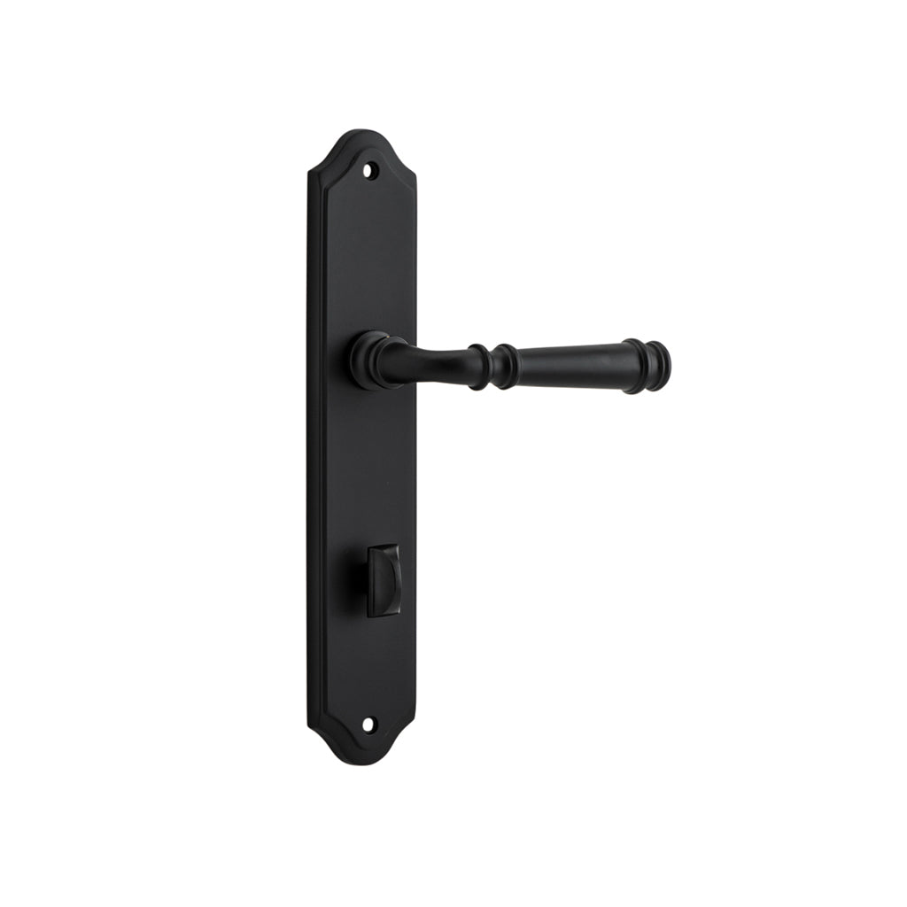 Verona Lever - Shouldered Backplate Matt Black / Privacy / Lever Set Only