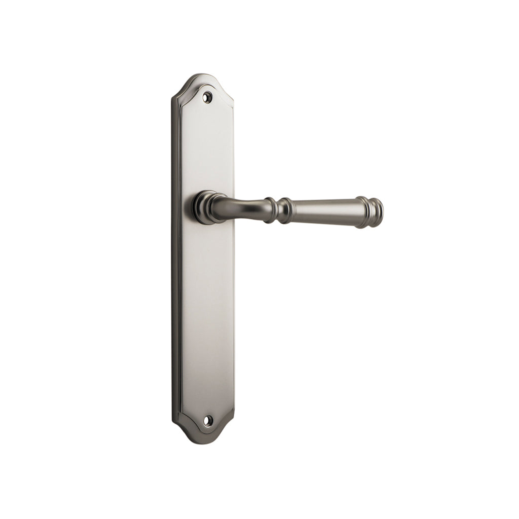 Verona Lever - Shouldered Backplate Satin Nickel / Passage / Lever Set Only
