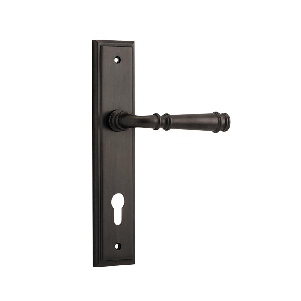 Verona Lever - Stepped Backplate Signature Brass / Entrance / Lever Set Only
