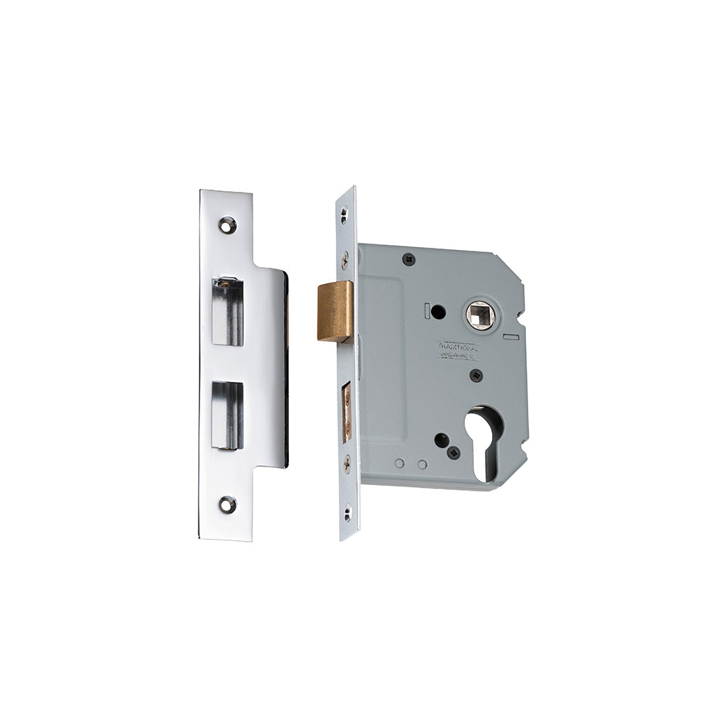 Euro Mortice Lock Chrome Plated / 57mm