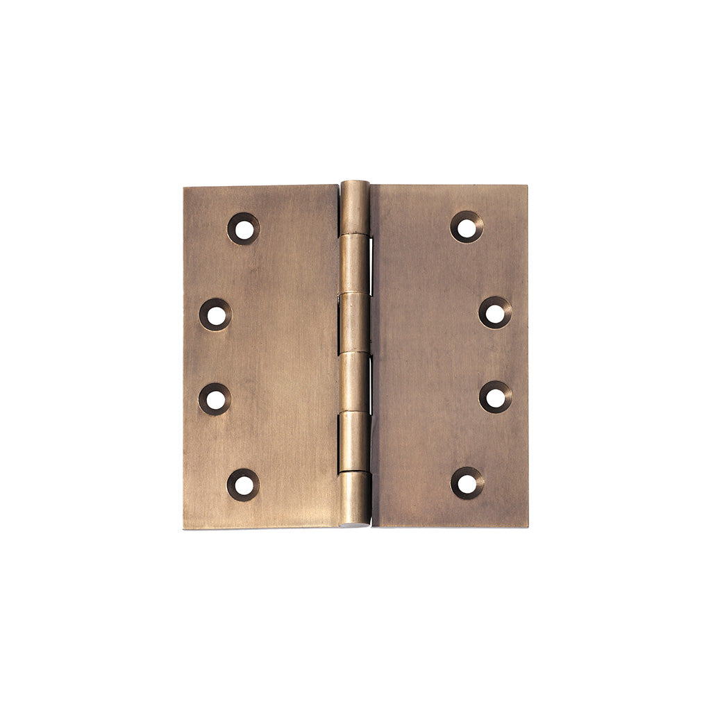 Fixed Pin Hinge - H100xW100mm Antique Brass
