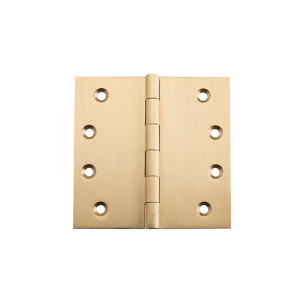 Fixed Pin Hinge - H100xW100mm Satin Brass