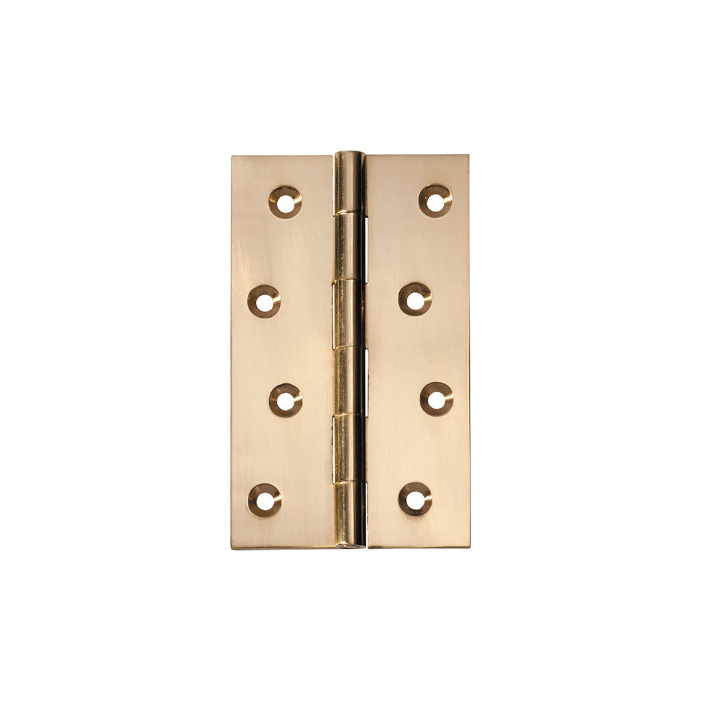 Fixed Pin Hinge - H100xW60mm Polished Brass