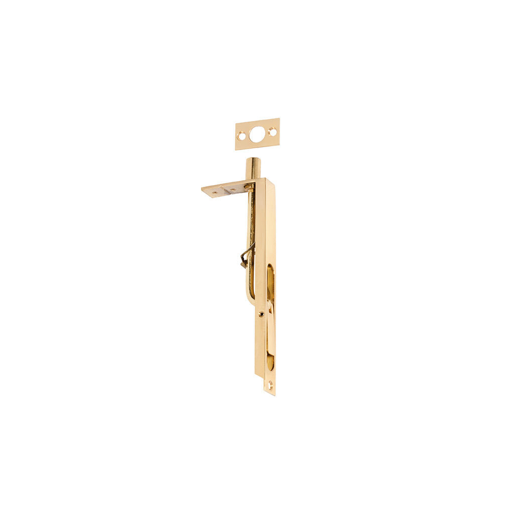 Flush Bolt Polished Brass / 150mm