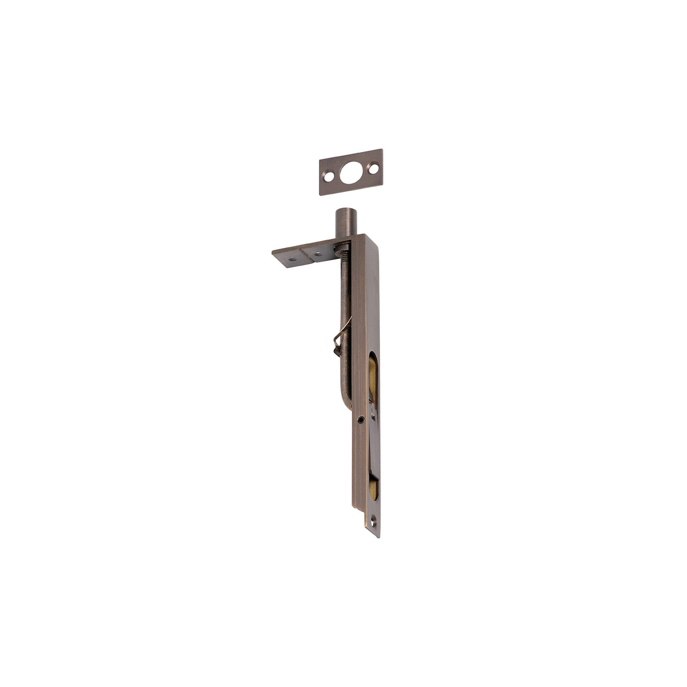 Flush Bolt Antique Brass / 150mm