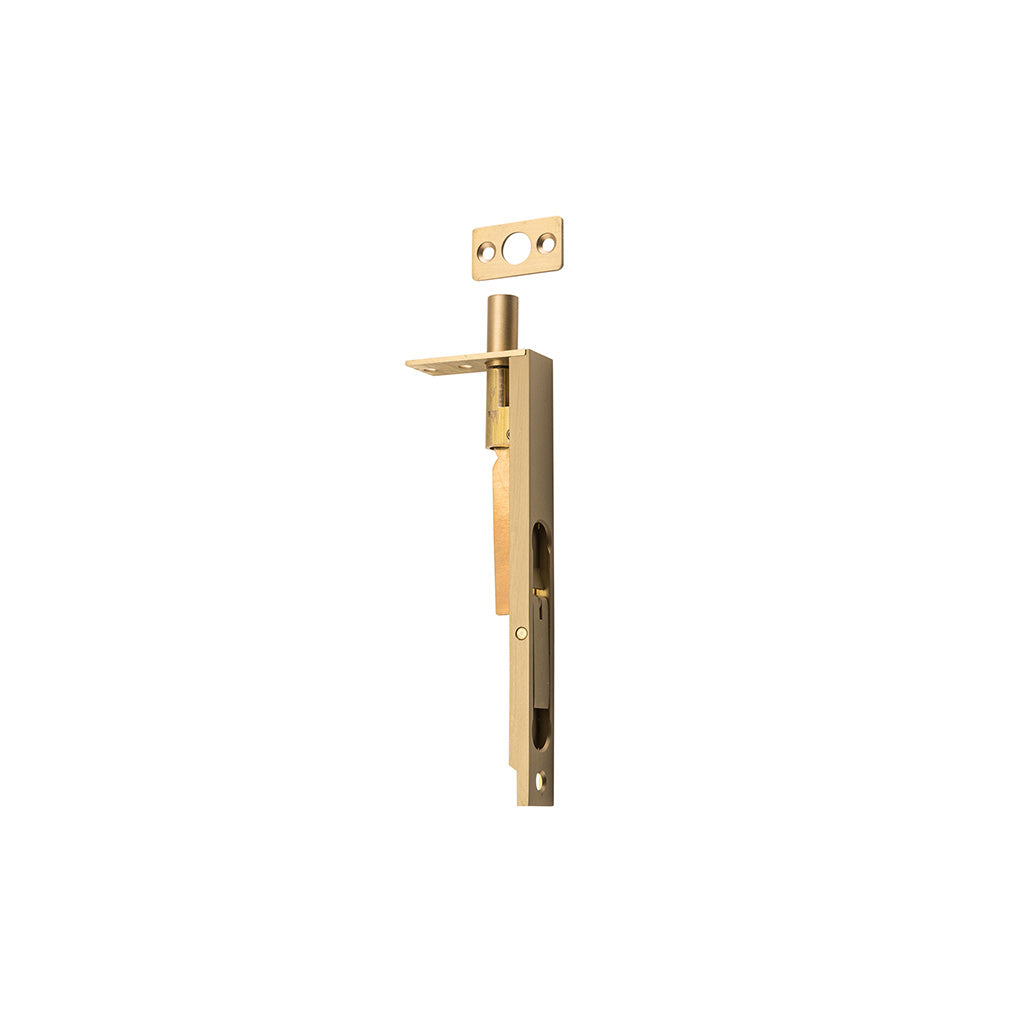 Flush Bolt Satin Brass / 150mm