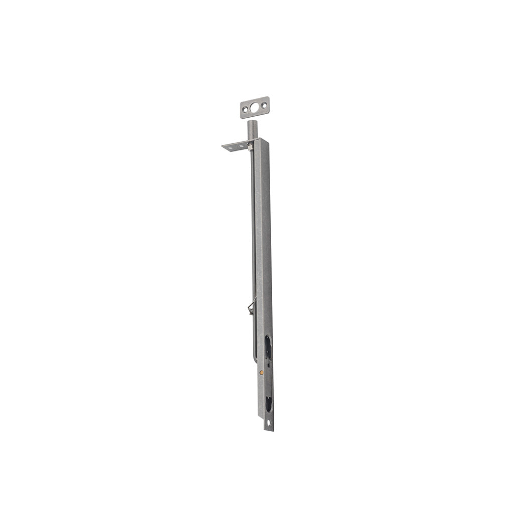 Flush Bolt Rumbled Nickel / 300mm