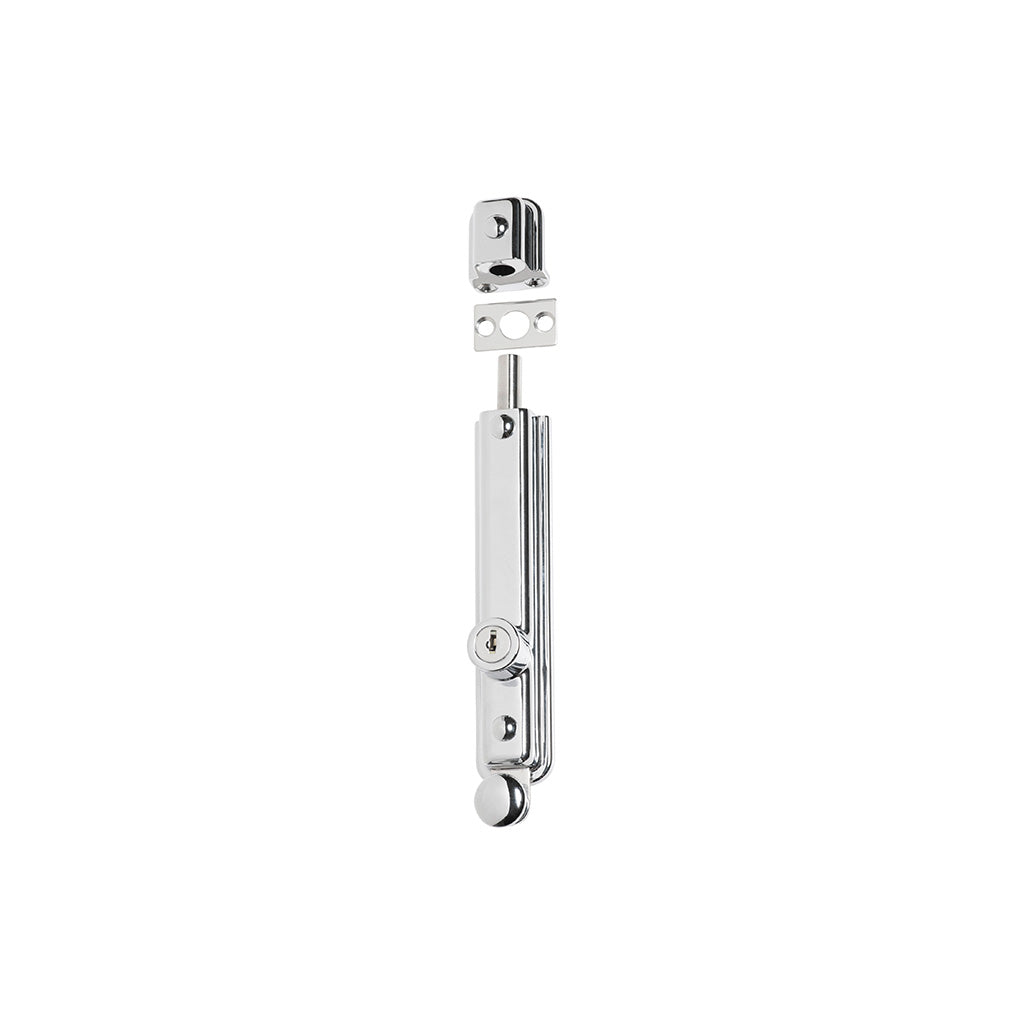 Locking Surface Mounted Bolt Chrome Plated / 150mm