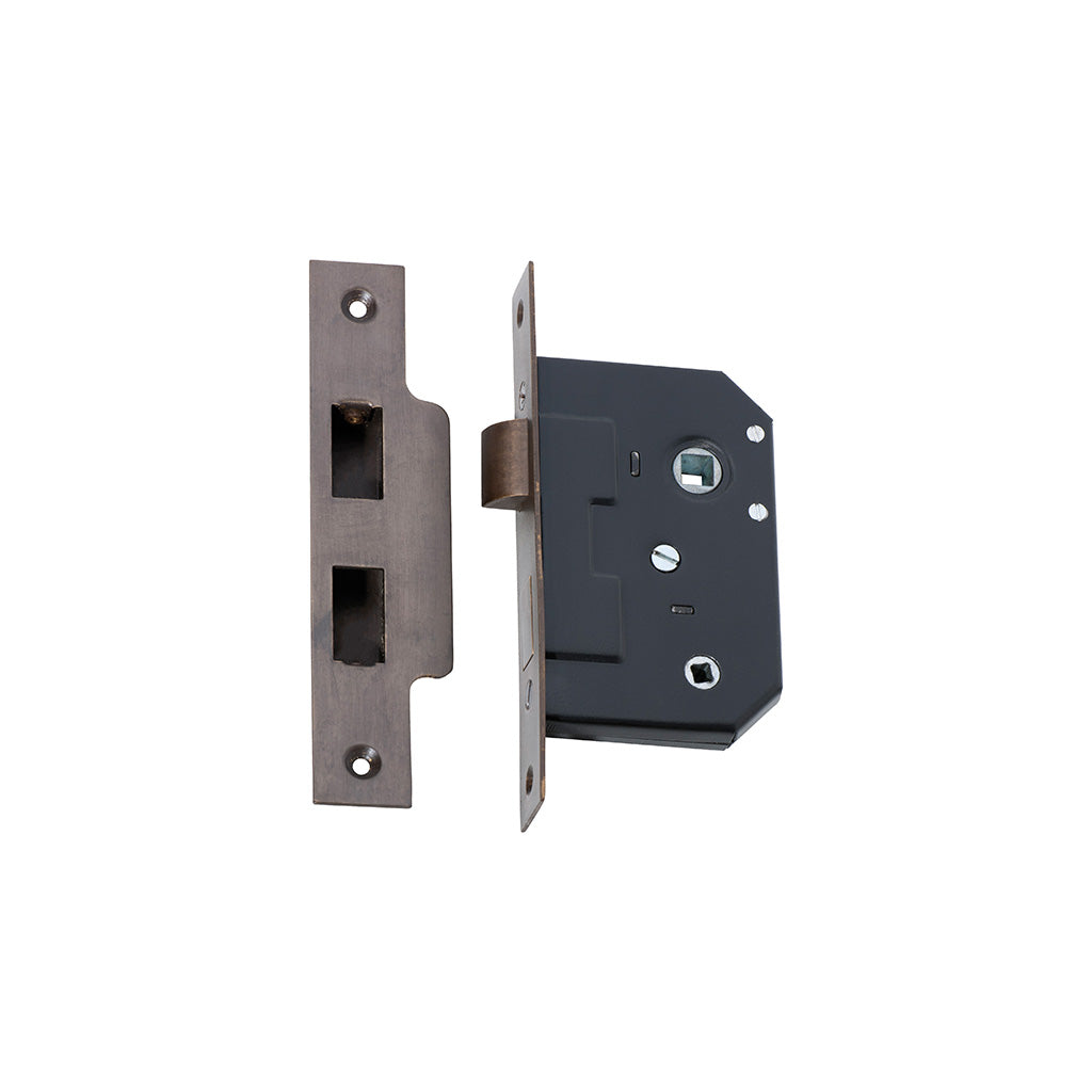 Privacy Mortice Lock Antique Brass / 44mm