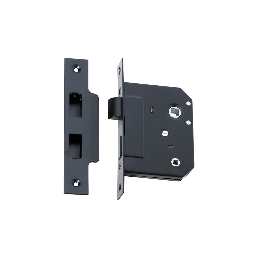 Privacy Mortice Lock Matt Black / 57mm