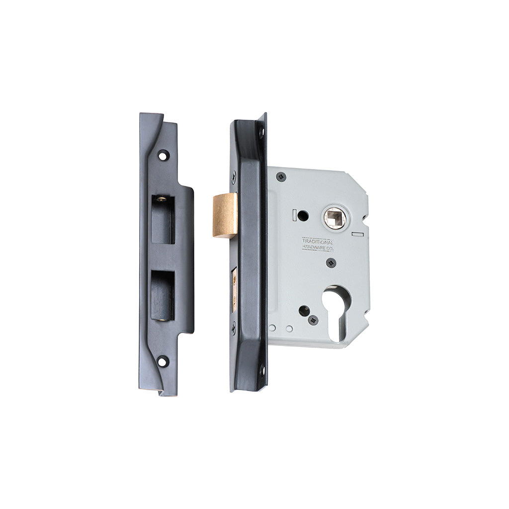 Rebated Euro Mortice Lock Antique Copper / 57mm