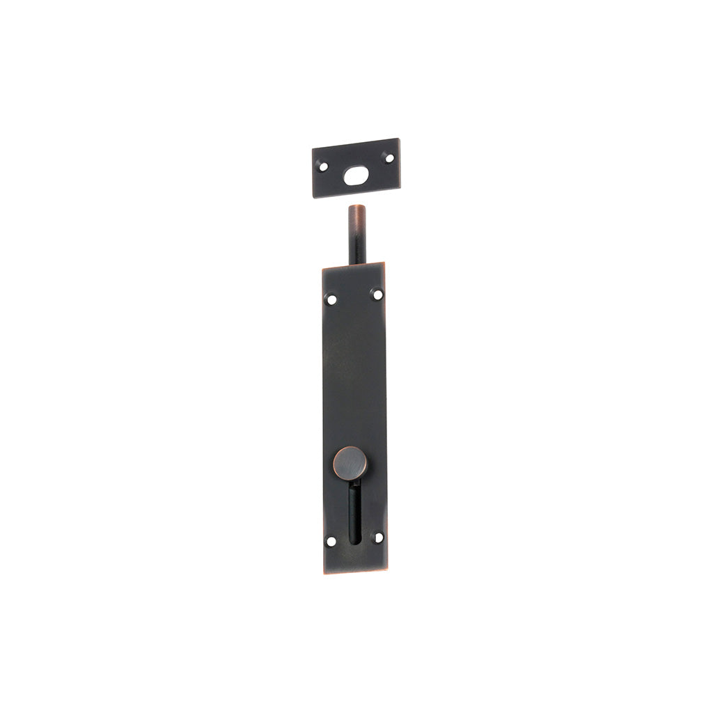 Reverse Barrel Bolt Antique Copper / 150mm