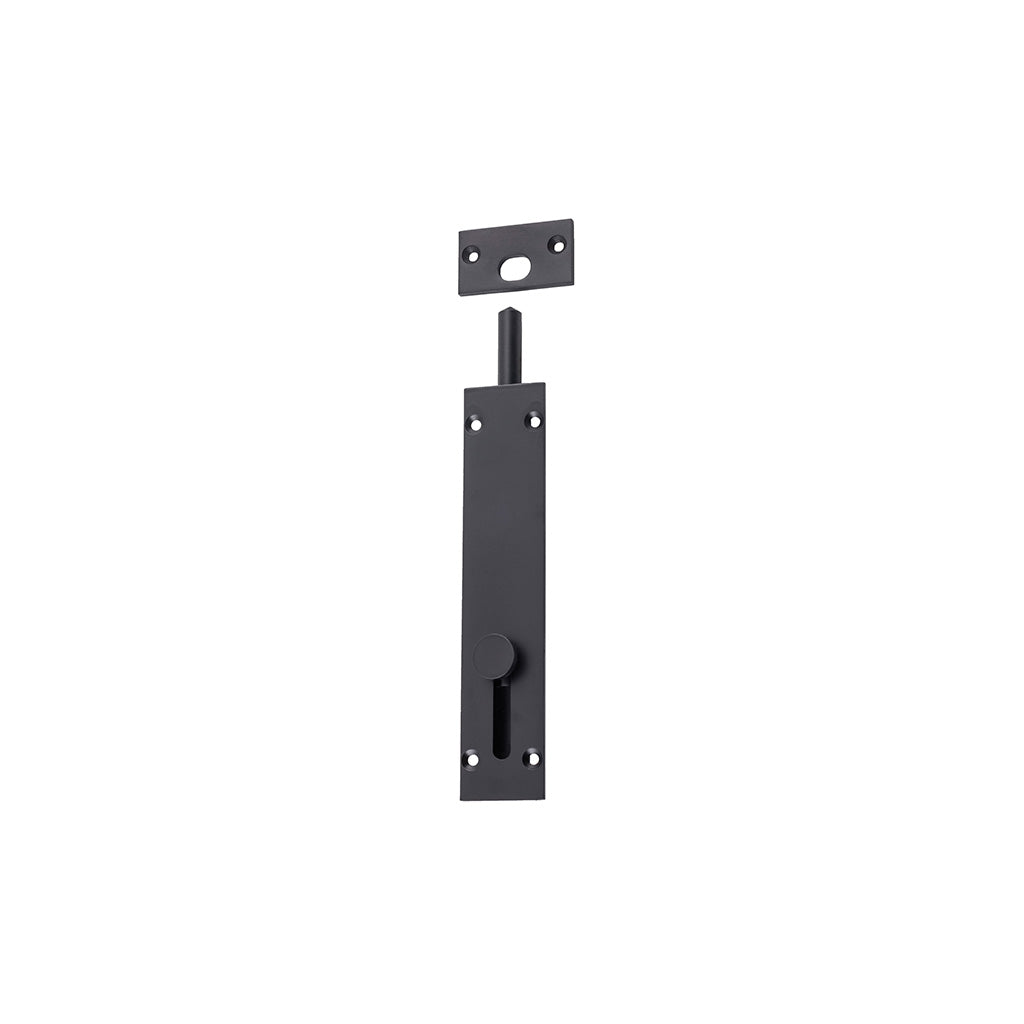 Reverse Barrel Bolt Matt Black / 150mm
