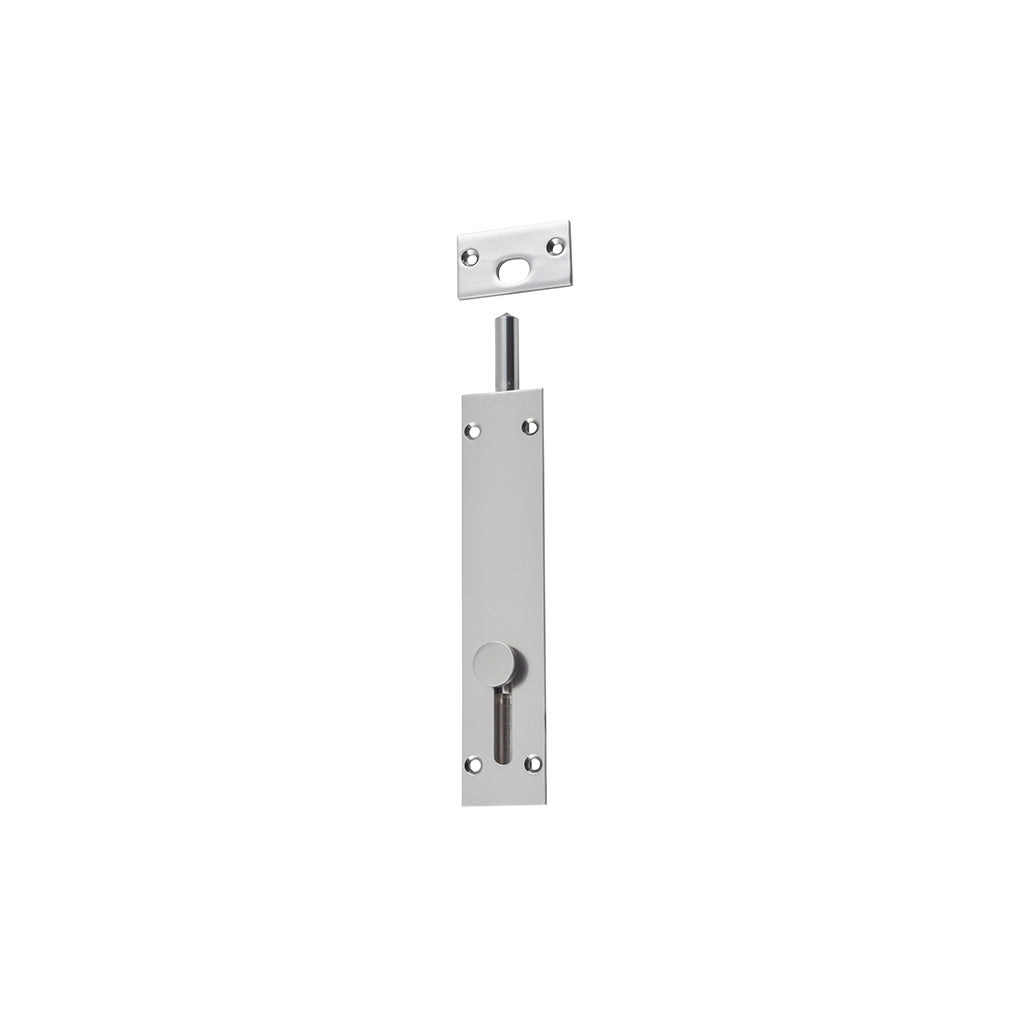 Reverse Barrel Bolt Satin Nickel / 150mm