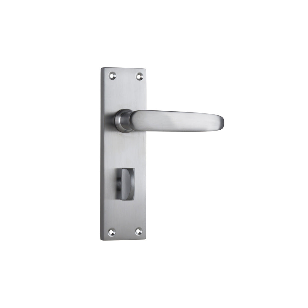 Balmoral Lever - Long Backplate Satin Chrome / Privacy / Lever Set Only
