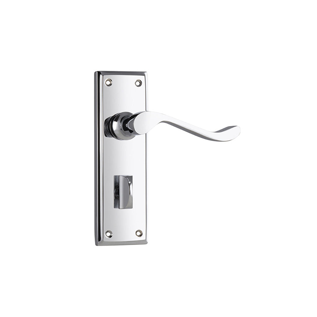 Camden Lever - Long Backplate Chrome Plated / Privacy / Lever Set Only