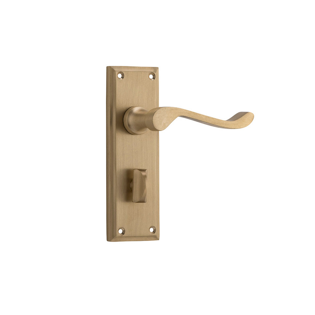 Camden Lever - Long Backplate Satin Brass / Privacy / Lever Set Only