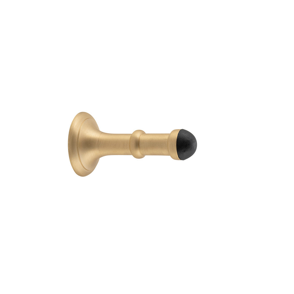 Small Concealed Fix Door Stop Satin Brass