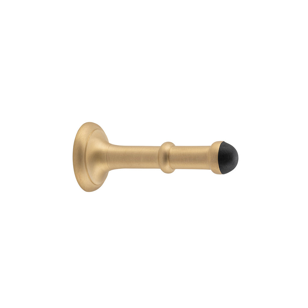 Large Concealed Fix Door Stop Satin Brass