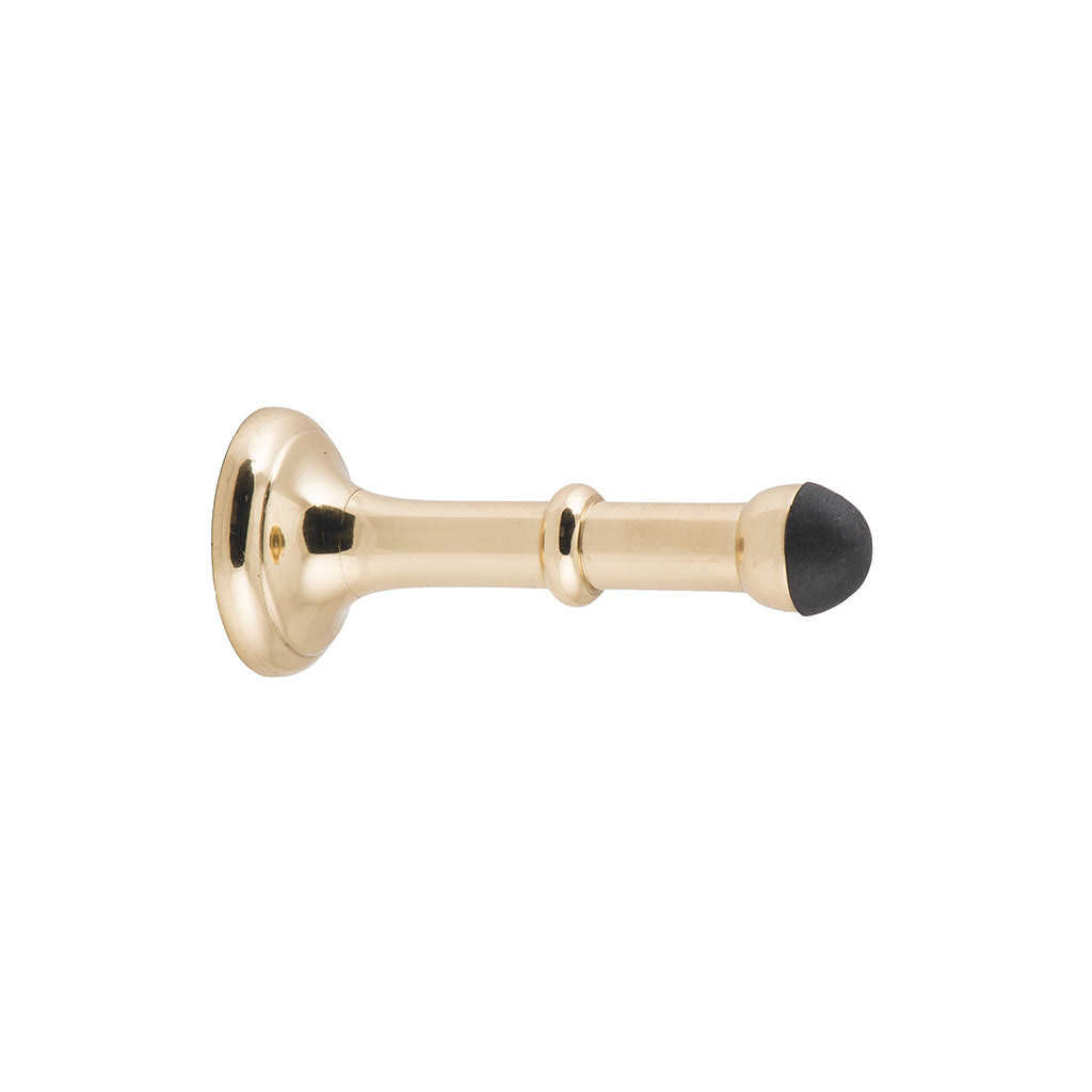 Large Concealed Fix Door Stop Polished Brass