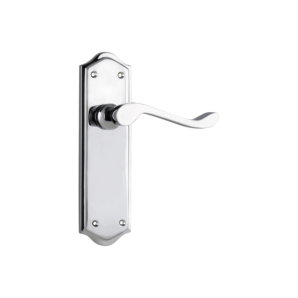 Henley Lever - Long Backplate Chrome Plated / Passage / Lever Set Only