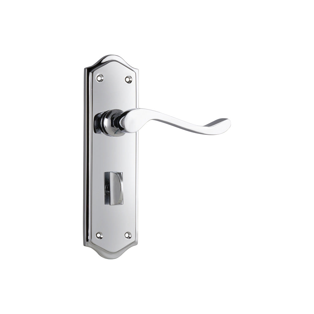 Henley Lever - Long Backplate Chrome Plated / Privacy / Lever Set Only