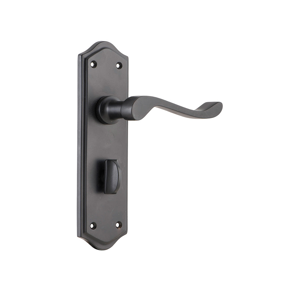 Henley Lever - Long Backplate Matt Black / Privacy / Lever Set Only