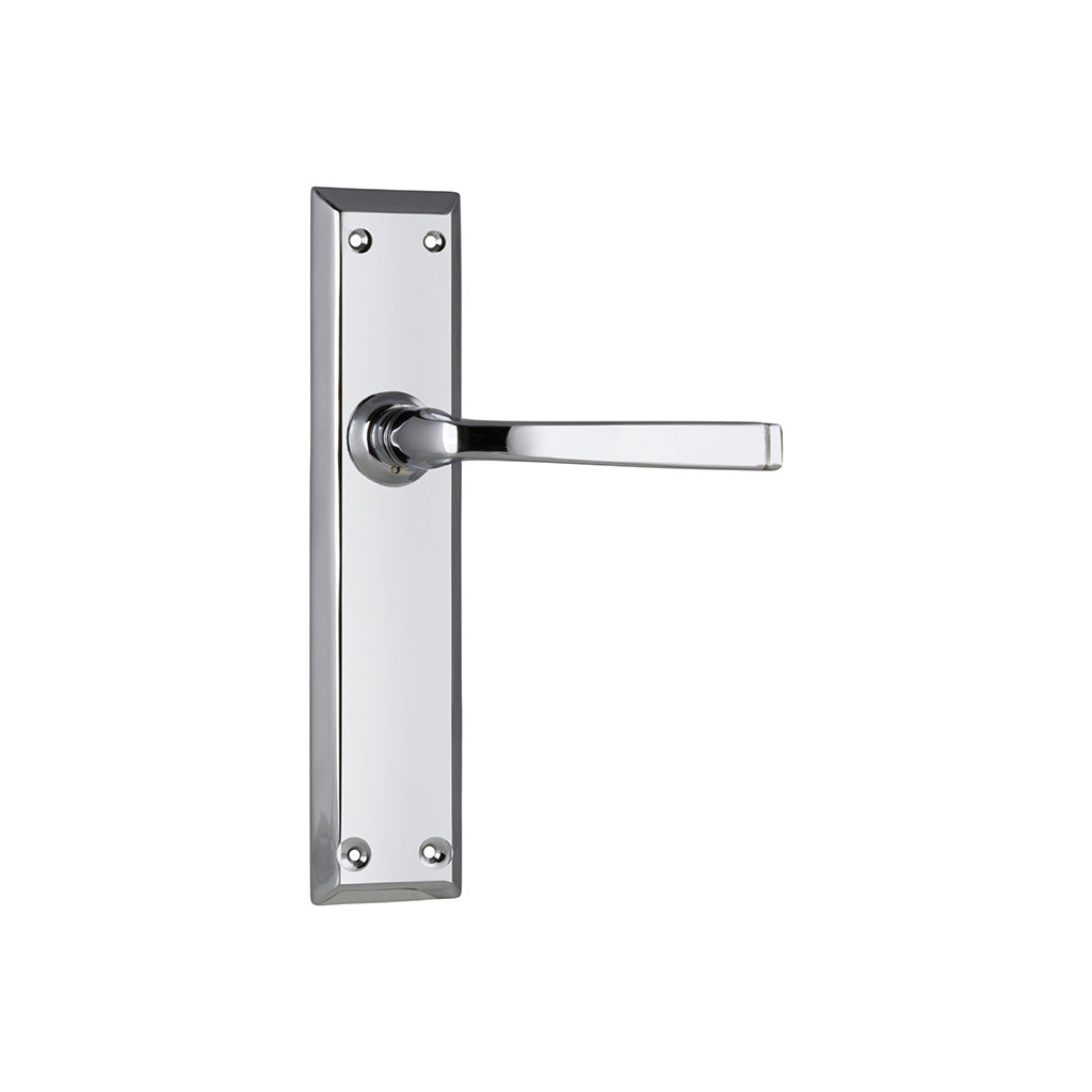 Menton Lever - Long Backplate Chrome Plated / Passage / Lever Set Only