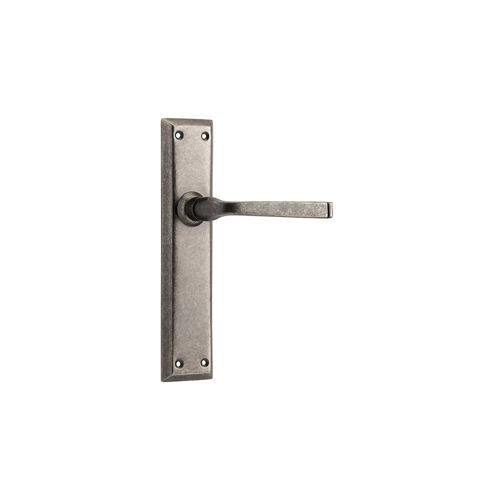 Menton Lever - Long Backplate Rumbled Nickel / Passage / Lever Set Only