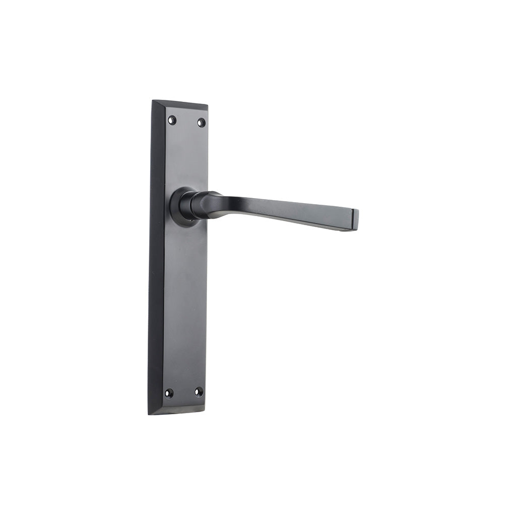 Menton Lever - Long Backplate Matt Black / Passage / Lever Set Only