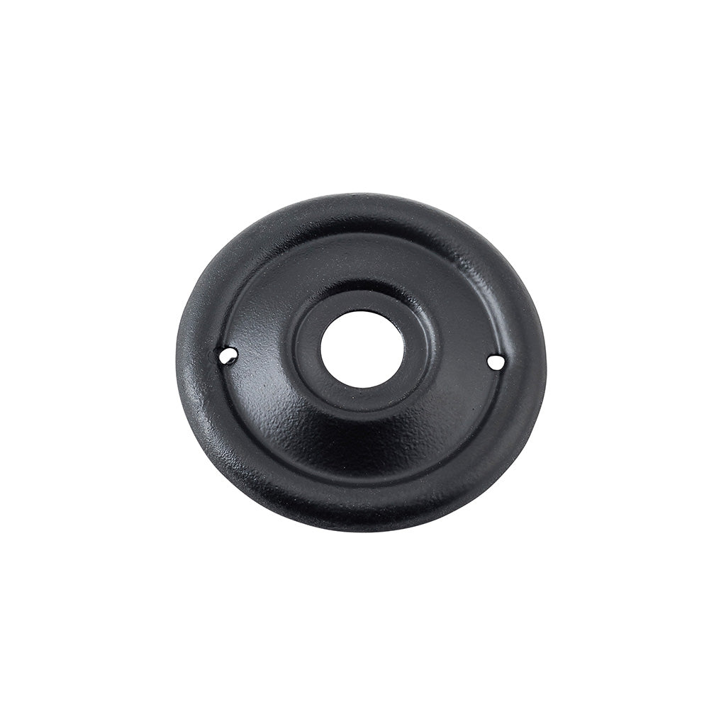 Milled Edge Mortice Knob Backplates - 46mm Matt Black / Passage / Lever Set Only