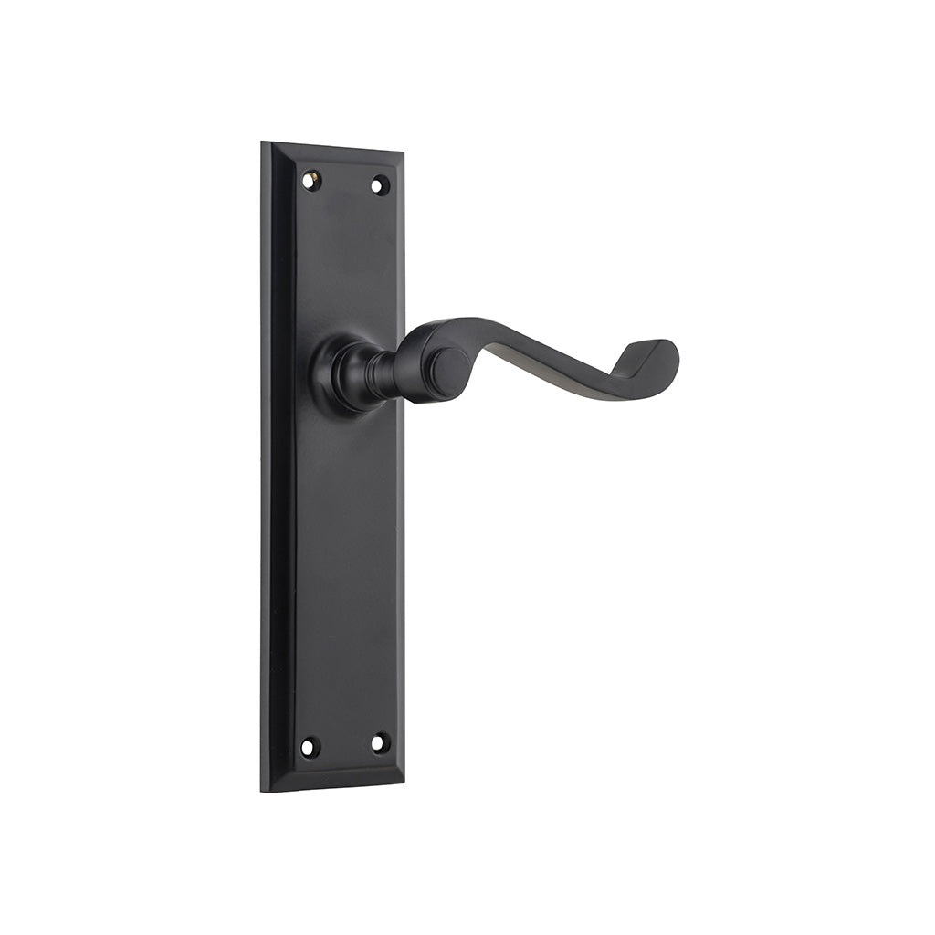 Milton Lever - Long Backplate Matt Black / Passage / Lever Set Only