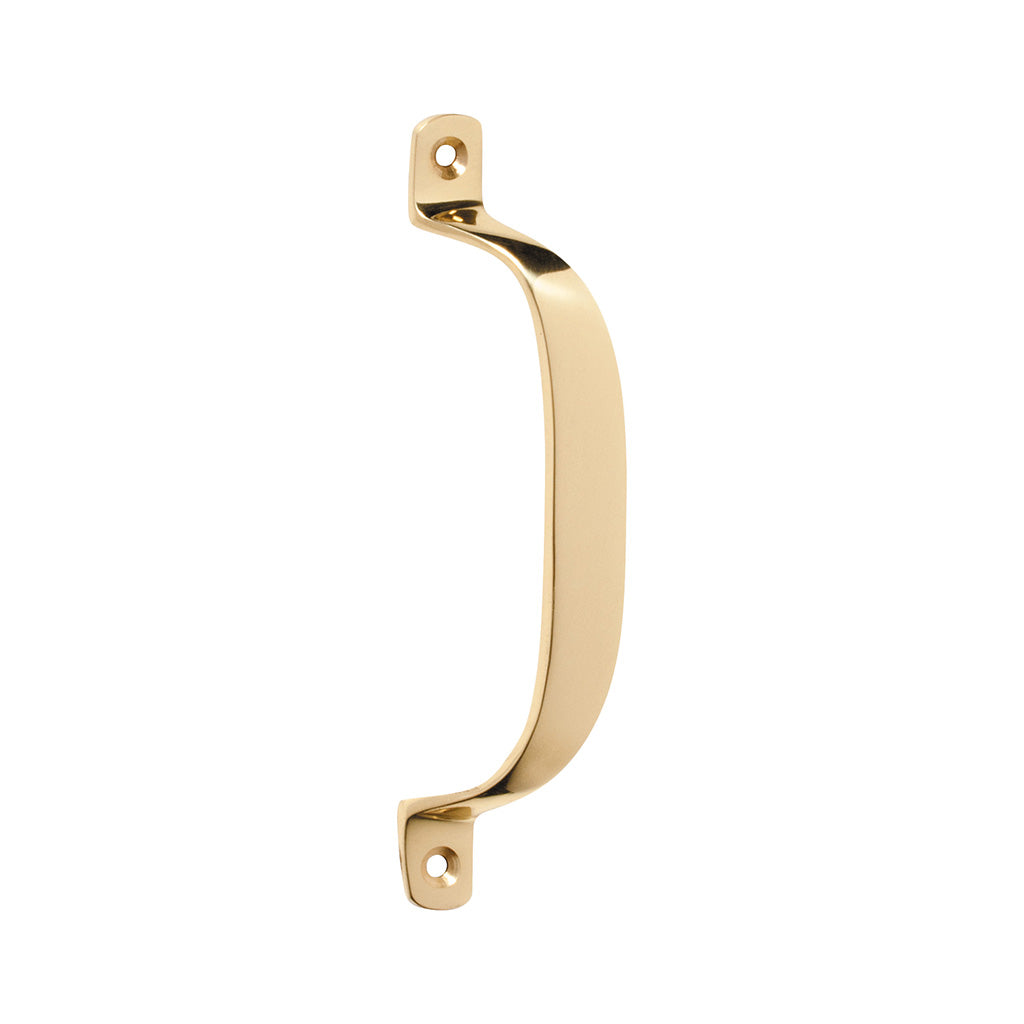 Offset Pull Handle - H130xP23mm Polished Brass / 130mm