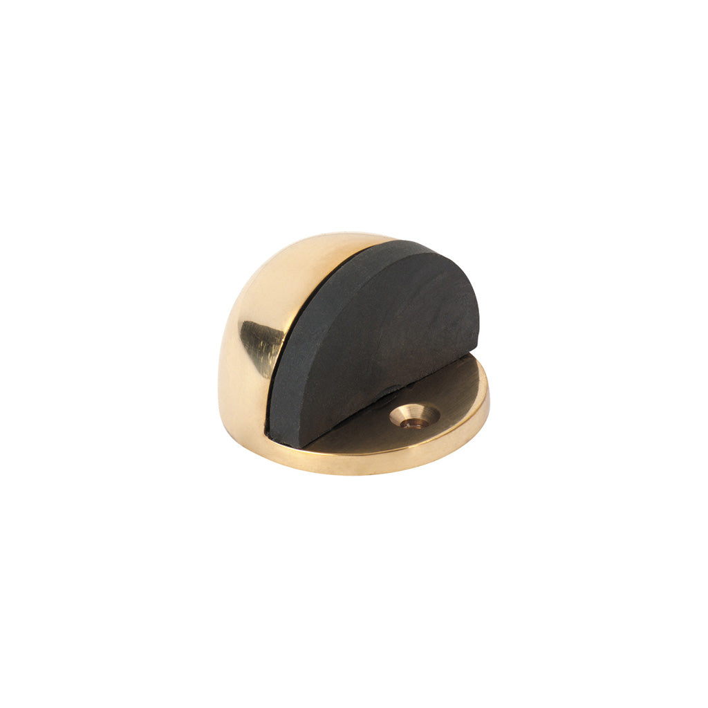 Oval Door Stop Polished Brass