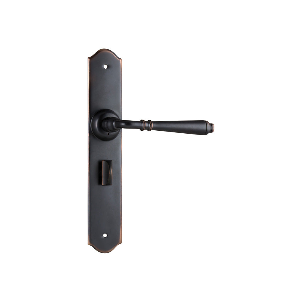Reims Lever - Long Backplate Antique Copper / Privacy / Lever Set Only