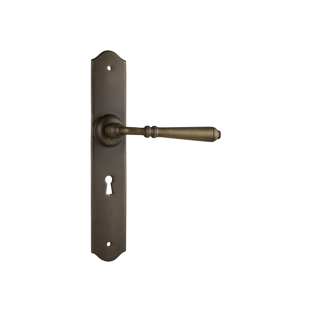 Reims Lever - Long Backplate Antique Brass / Lock (Skeleton Key) / Lever Set Only