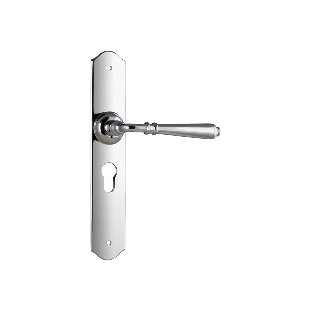 Reims Lever - Long Backplate Chrome Plated / Entrance / Lever Set Only