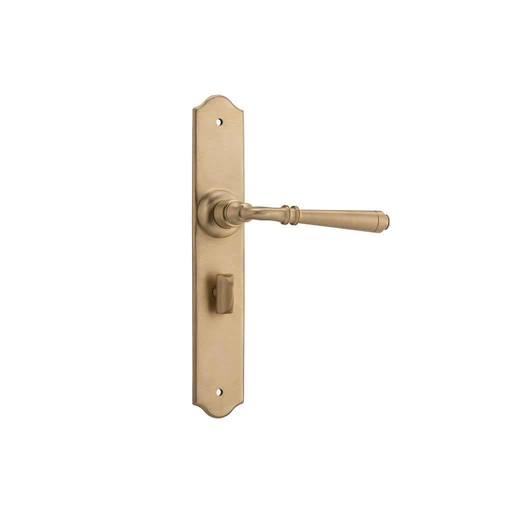 Reims Lever - Long Backplate Satin Brass / Privacy / Lever Set Only