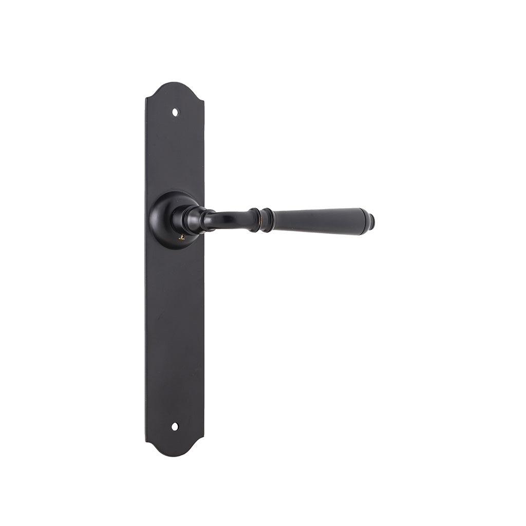 Reims Lever - Long Backplate Matt Black / Passage / Lever Set Only