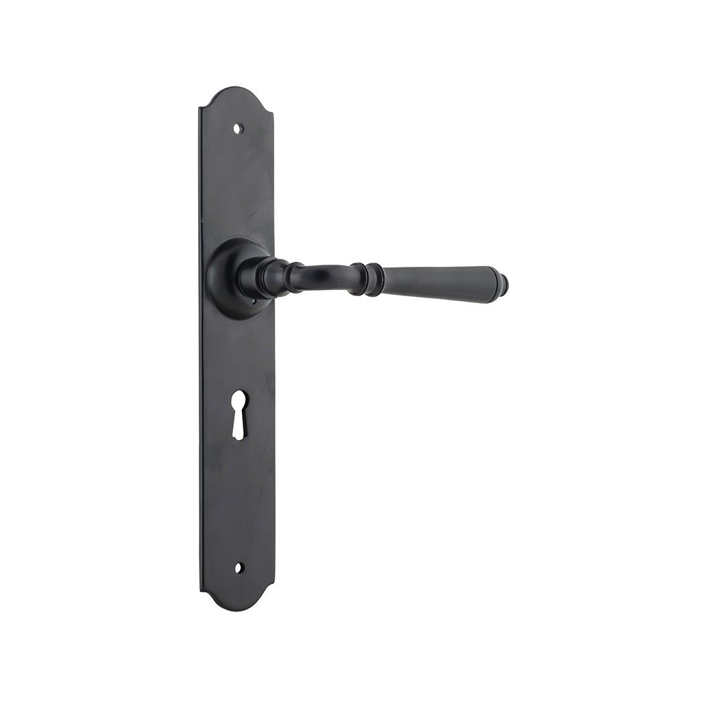 Reims Lever - Long Backplate Matt Black / Lock (Skeleton Key) / Lever Set Only